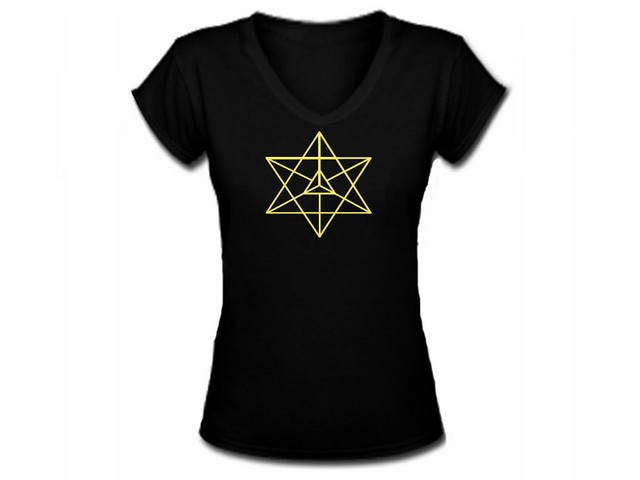 Sacred geometry-merkavah merkaba slim women te shirt